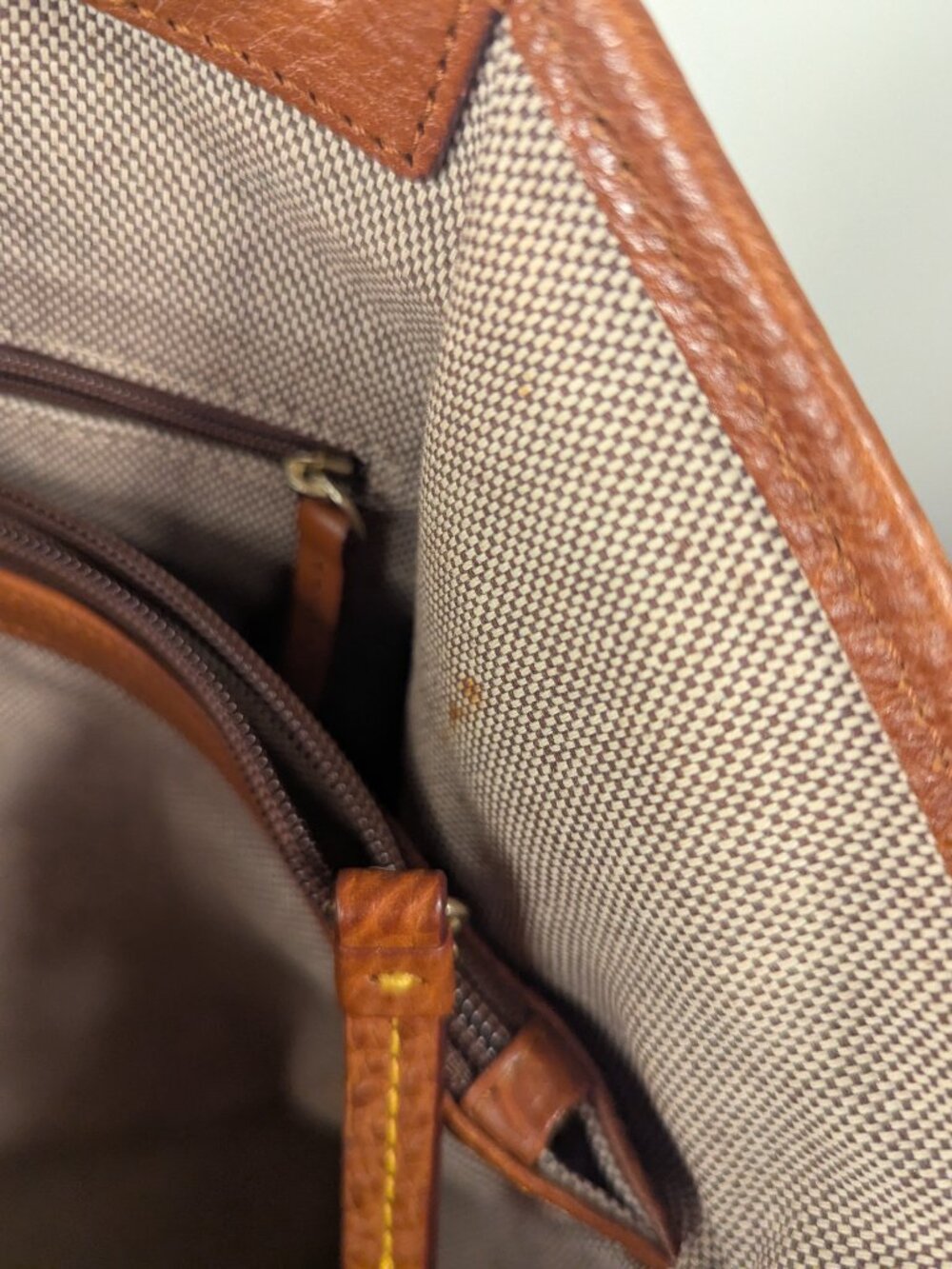 Dooney & Bourke Brown Suede Tote Bag - Picture 13 of 14